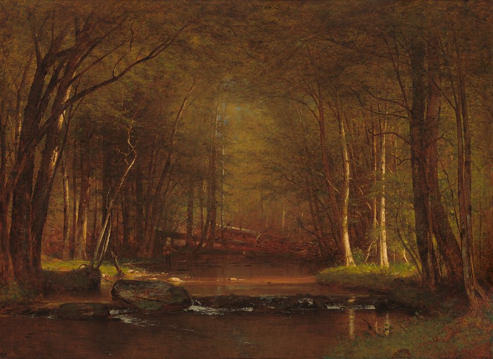 Trout Brook in the Catskills (1875) by Worthington Whittredge.  