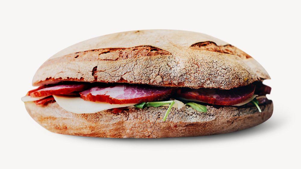 Homemade sandwich collage element psd