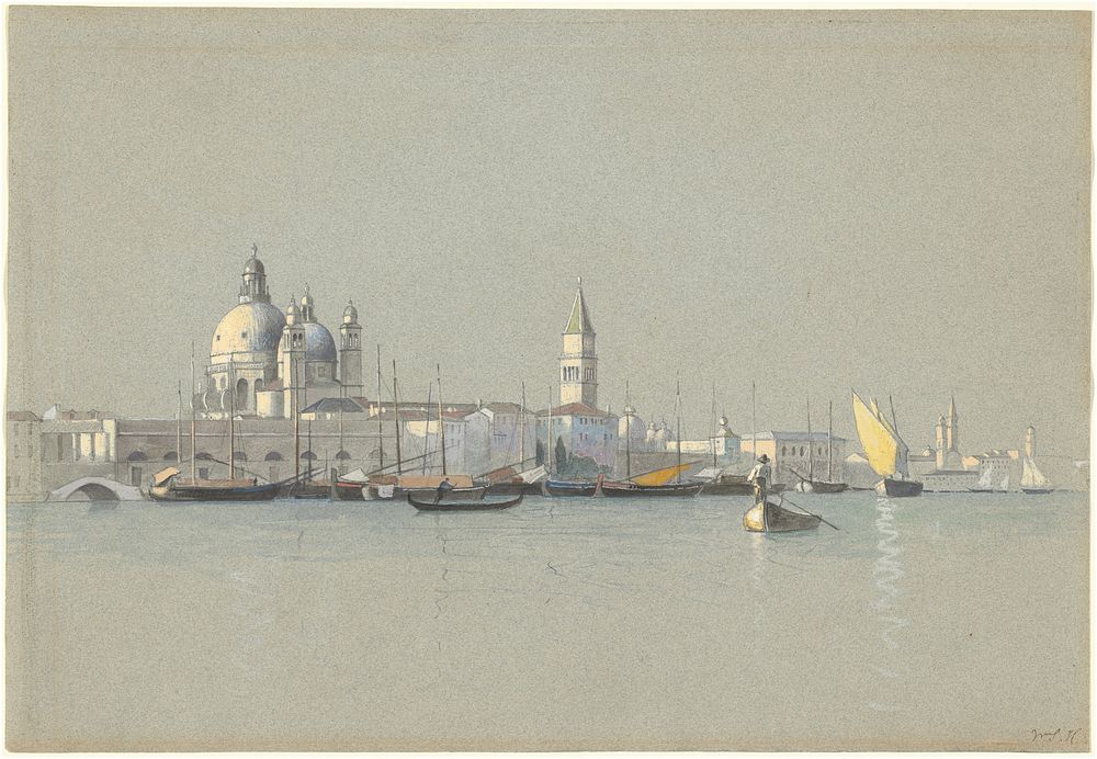 View across the Giudecca Canal toward the Salute and the Campanile of San Marco (ca. 1875) by William Stanley Haseltine.  