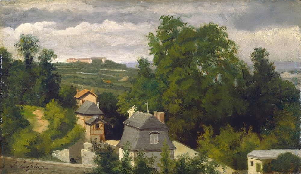 View on the Outskirts of Caen (1872&ndash;1875) by Stanislas L&eacute;pine.  