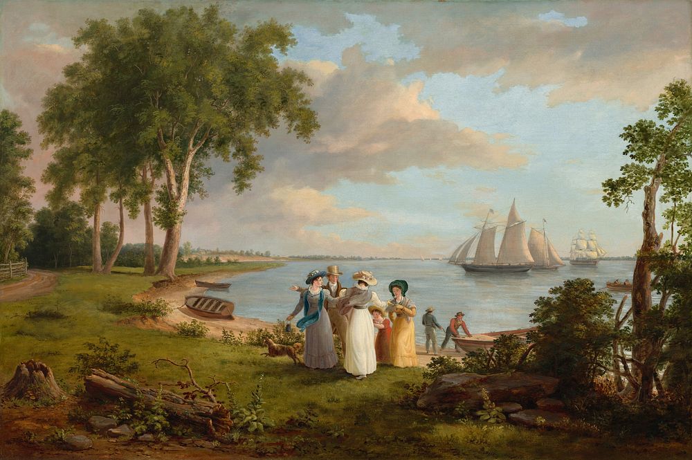 View of the Delaware near Philadelphia (1831) by Thomas Birch.  