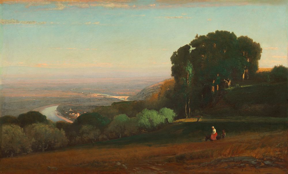 View of the Tiber near Perugia (1872–1874) by George Inness.  