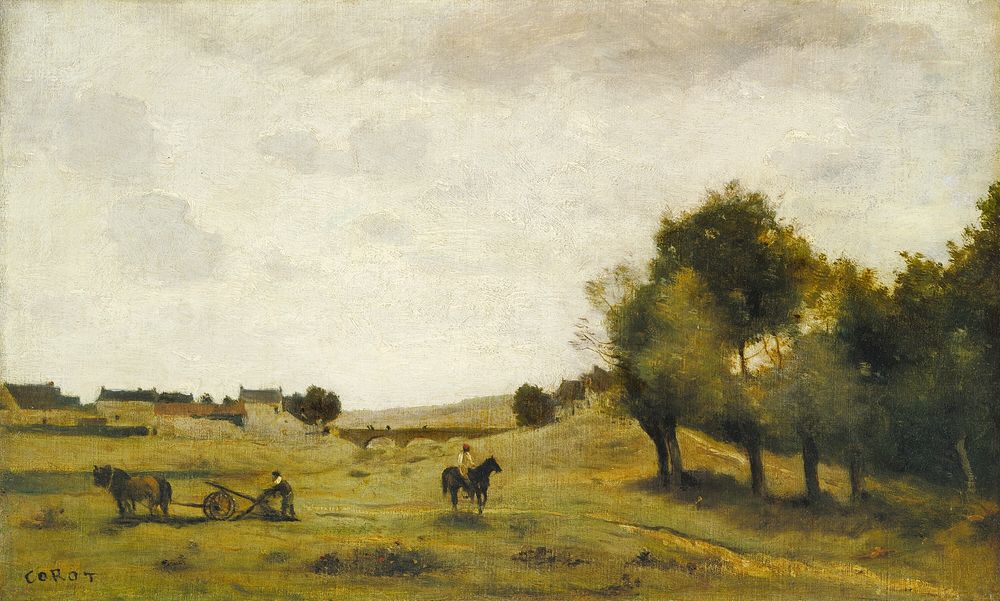 View near Epernon (1850/1860) by Jean-Baptiste-Camille Corot.