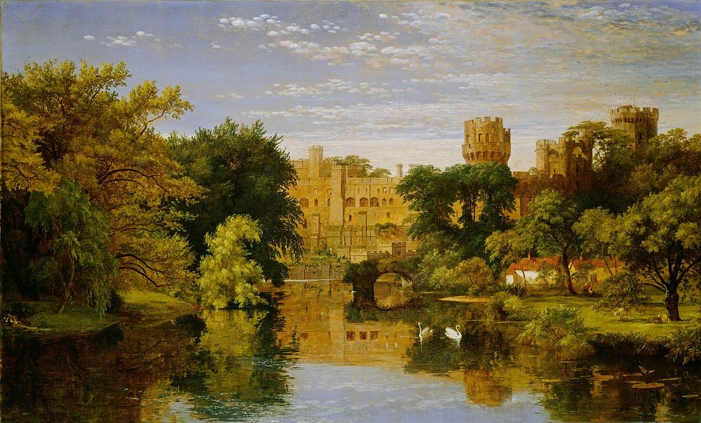 Warwick Castle, England (1857) by Jasper Francis Cropsey.  