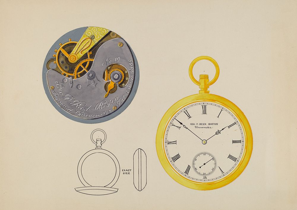 Watch Dial and Frame (ca.1936) by Harry G. Aberdeen.  