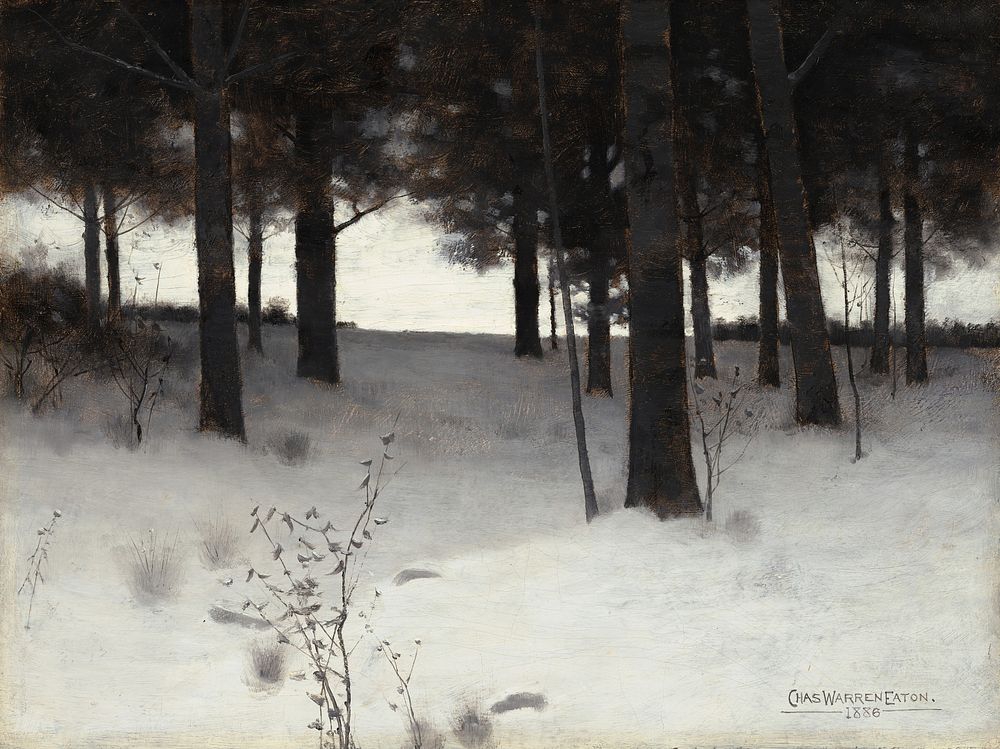 Woods in Winter (1886) by Charles Warren Eaton.  