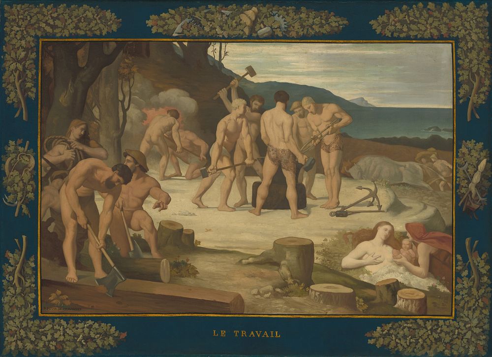 Work (ca. 1863) by Pierre Puvis de Chavannes.  