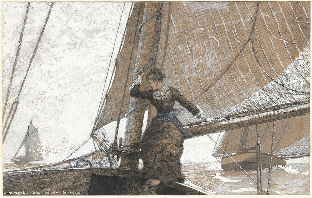 Yachting Girl (1880) by Winslow Homer.  