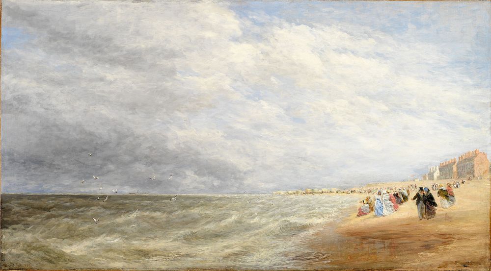 Rhyl Sands (1855) painting in high resolution by David Cox. 