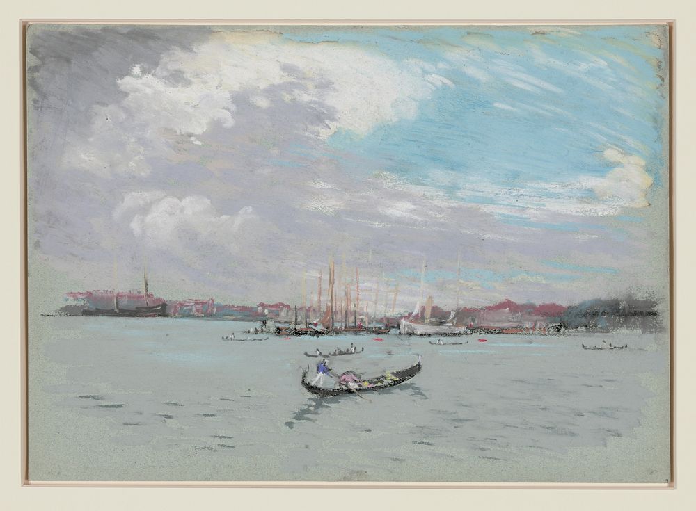 Outside Venice (between ca. 1901 and 1908) painting in high resolution by Joseph Pennell.  