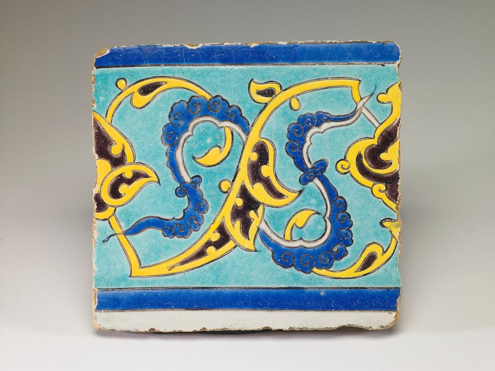 Tile (late 16th to early 17th century) architectural elements design in high resolution by anonymous.  