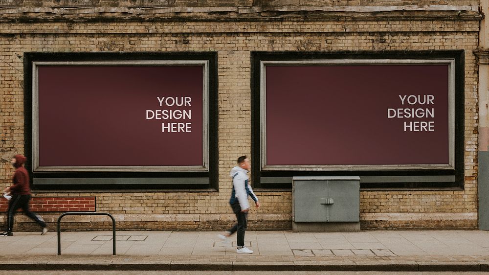 Billboard mockup psd, advertisement on the street of London