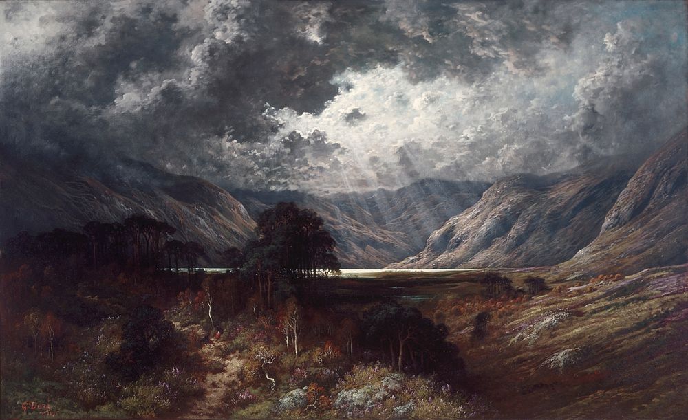 Loch Lomond (1875) painting in high resolution by Gustave Dor&eacute;. 