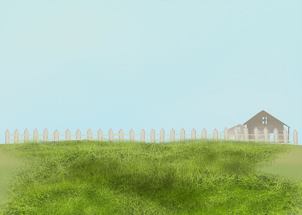 House in rural area illustration background