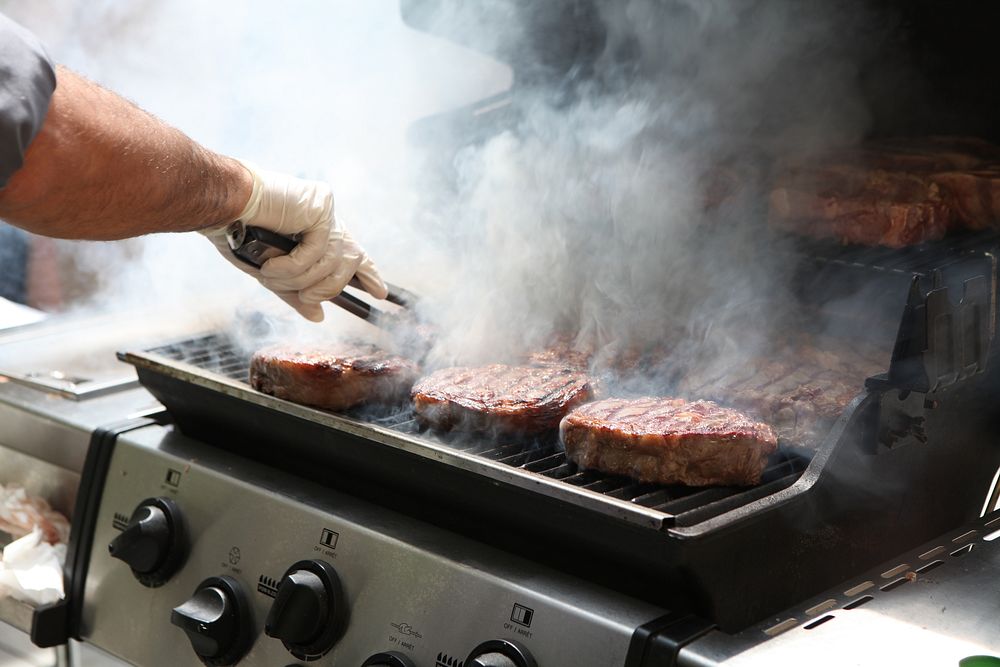 Grilled meat, original public domain image from Flickr