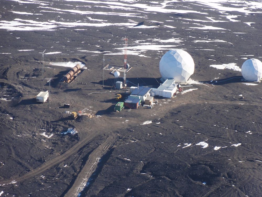 Antarctic research station. Original public domain image from Flickr