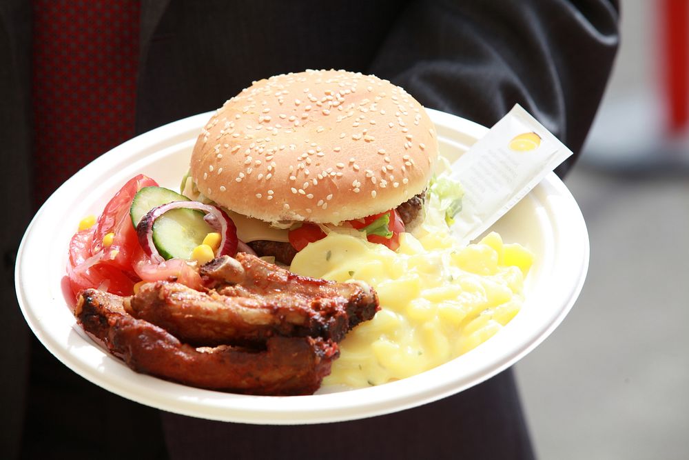 Hamburger, original public domain image from Flickr