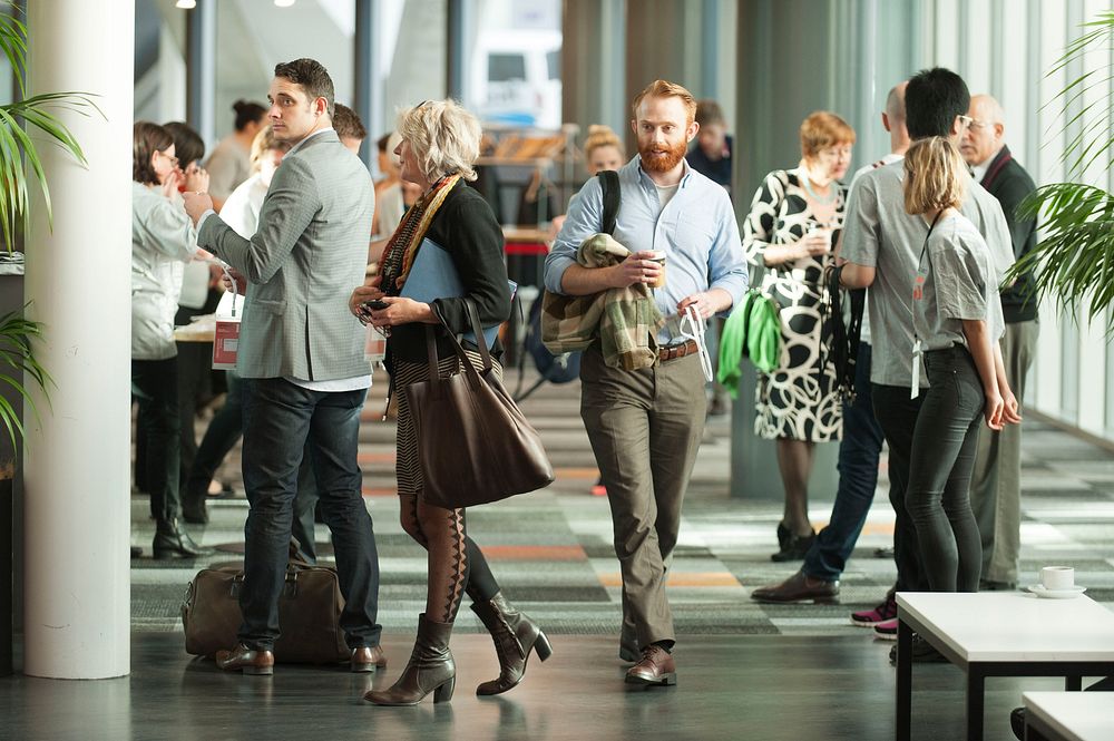 Business people walking. Original public domain image from Flickr