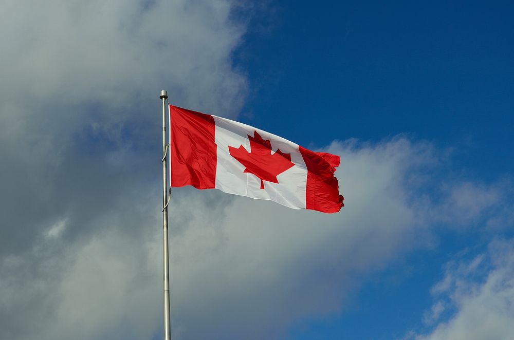 Canadian Flag. Original public domain image from Flickr