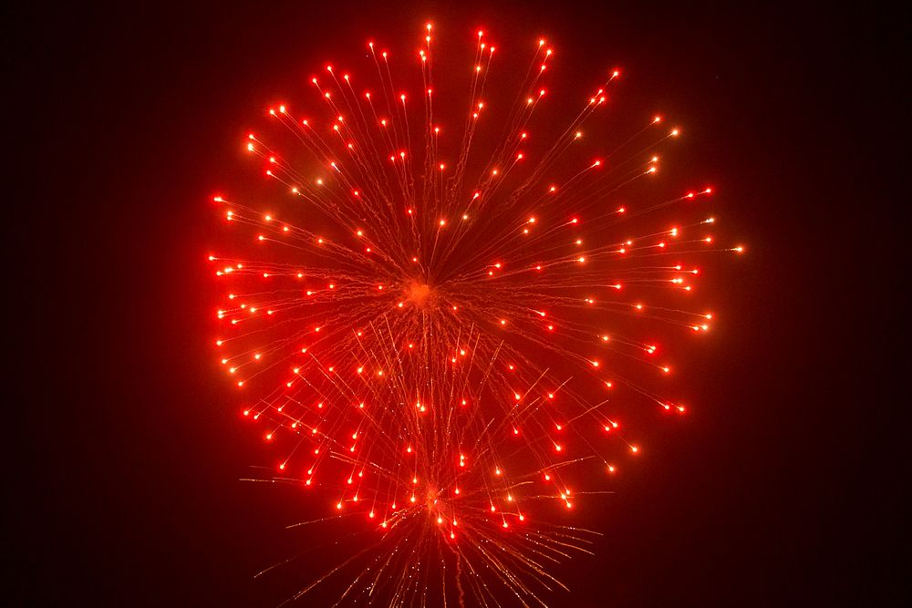 July 4th firework celebration. Original public domain image from Flickr