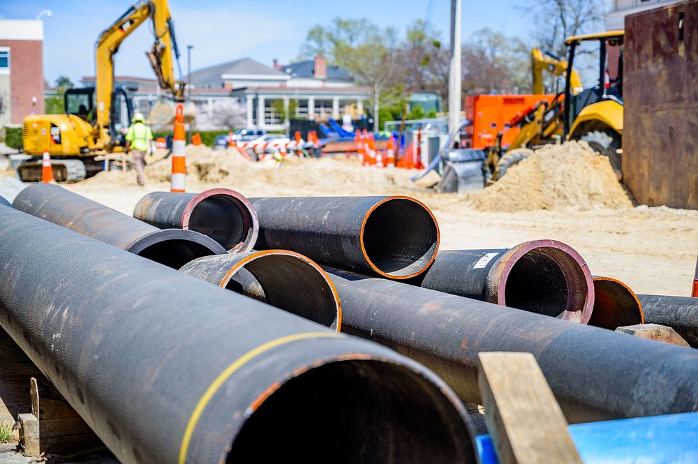 Town creek culvert construction