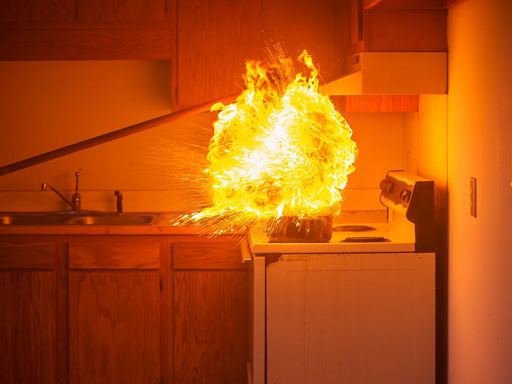 Burning kitchen