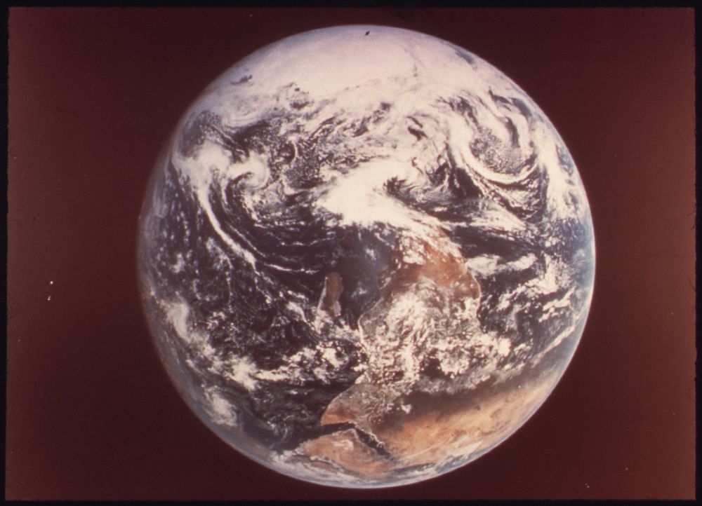 Earth, as Seen by Astronauts Eugene Cernan, Ronald Evans and Harrison Schmitt from Apollo 17. Original public domain image…