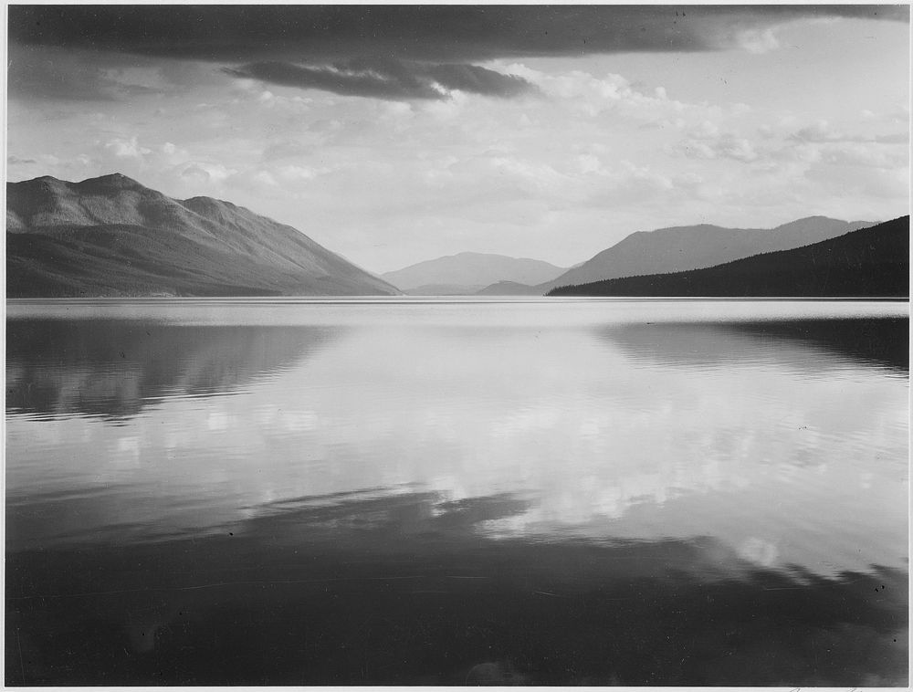 Evening, McDonald Lake, Glacier National Park. Original public domain image from Flickr