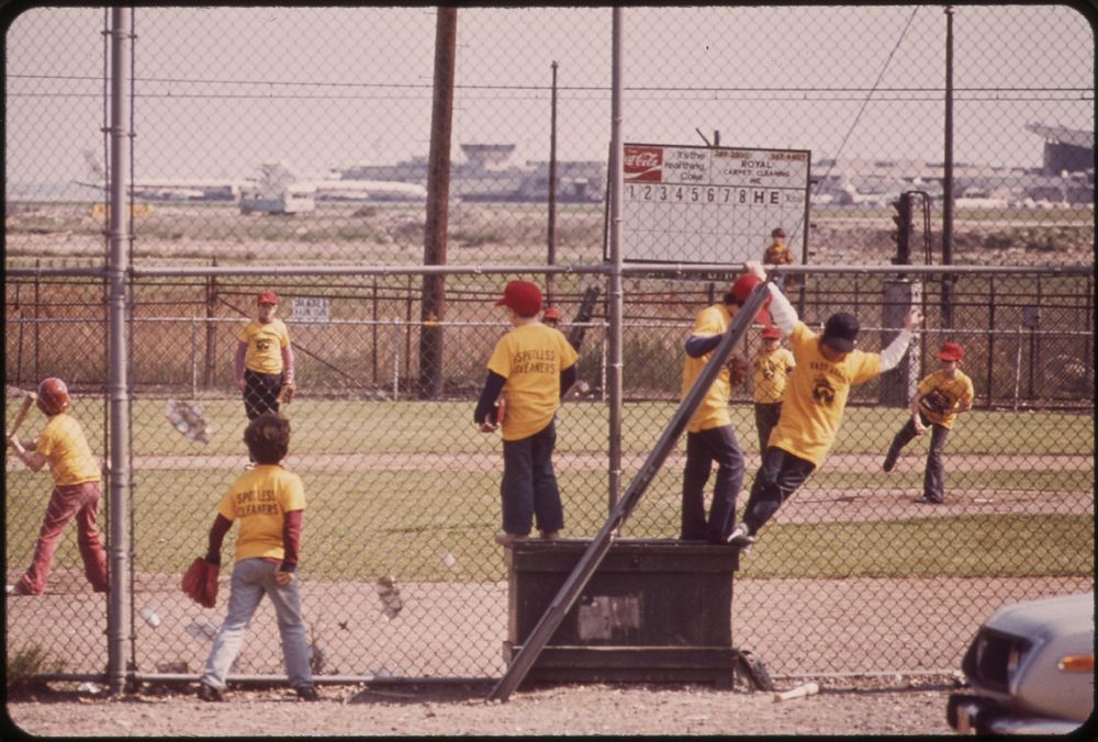 Logan Airport Area. Little League Game on Land Loaned by Massport. Original public domain image from Flickr