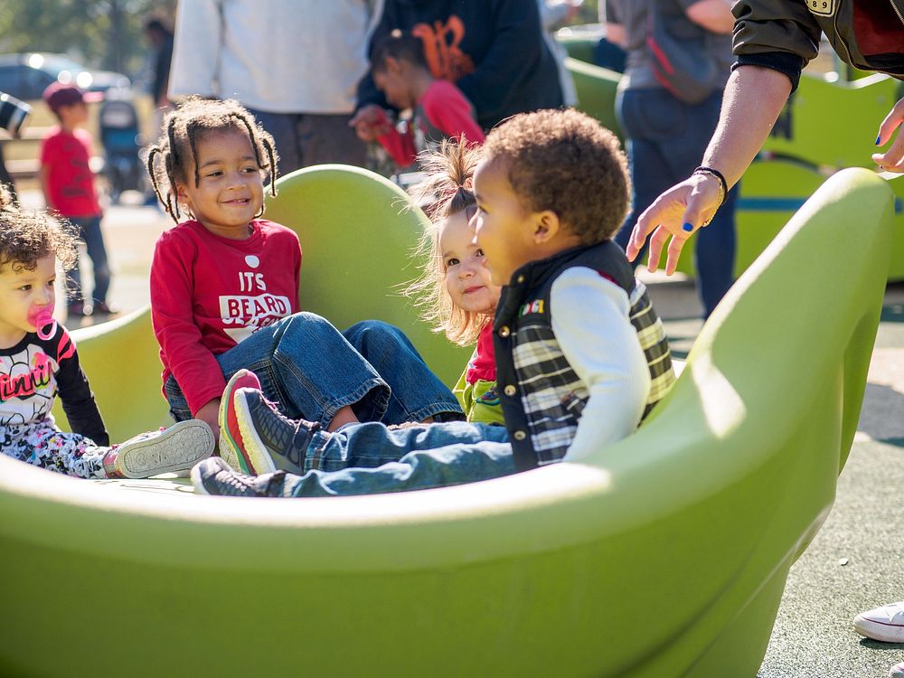 Town Common Playground Grand Opening, November 19, 2016, North Carolina, USA. photo by Aaron Hines. Original public domain…