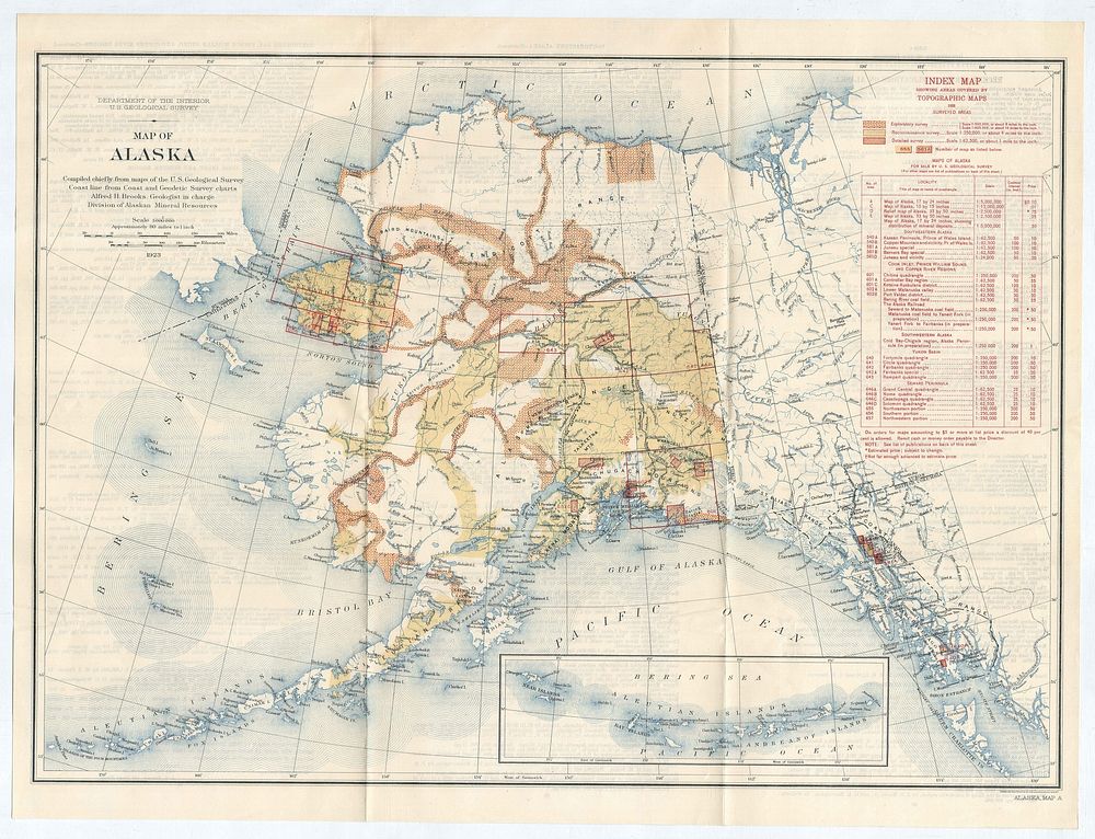 Alaska map. Original public domain image from Flickr