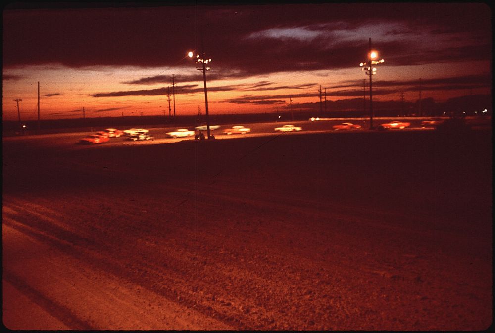 Albuquerque Speedway Park, One of Three Stock Car Race Tracks in Albuquerque. Photographer: Lyon, Danny. Original public…