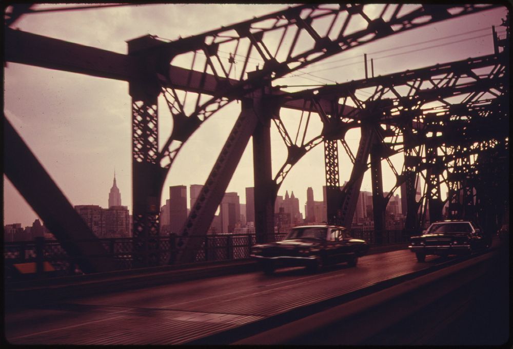 Williamsburg Bridge in New York City Facing Towards Manhattan. Original public domain image from Flickr