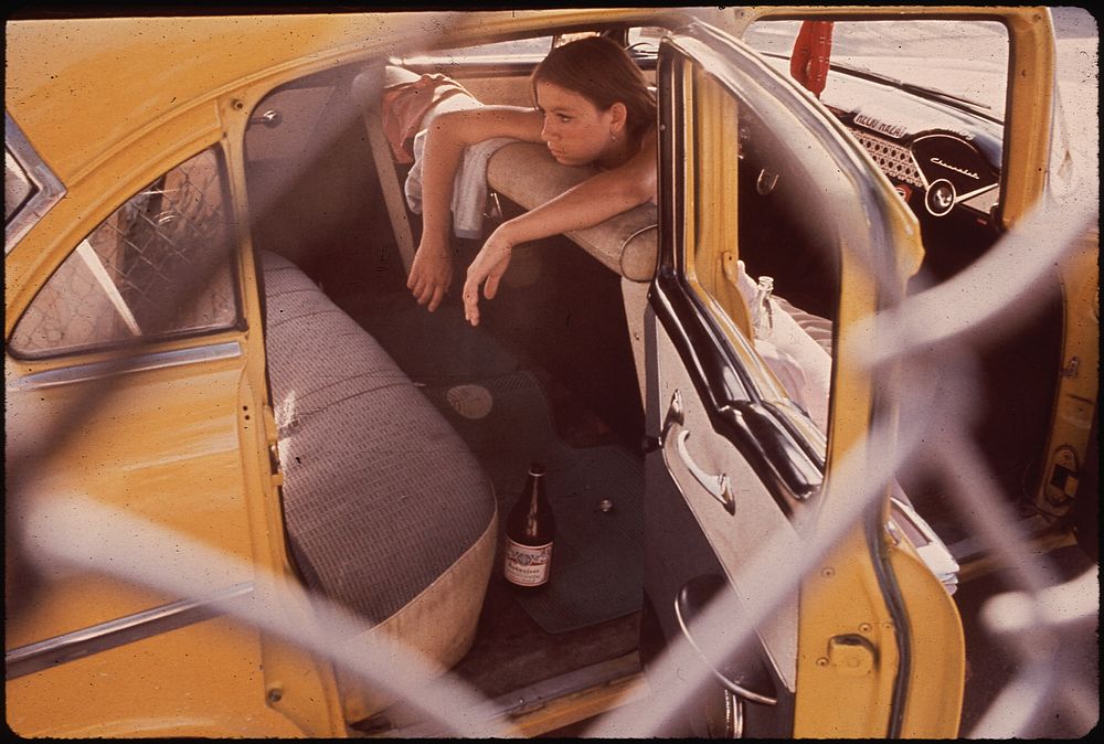 Teenager in Second Ward, Chicano Neighborhood, 06/1972. Photographer: Lyon, Danny. Original public domain image from Flickr