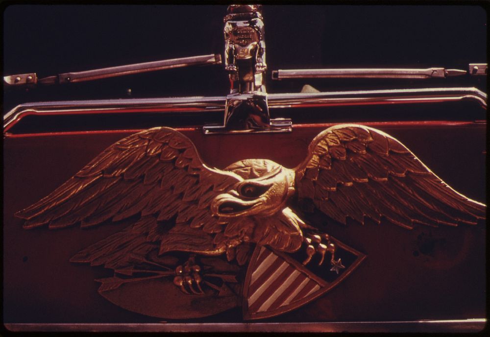 Eagle Insignia on a New York City Fire Department Truck. Original public domain image from Flickr