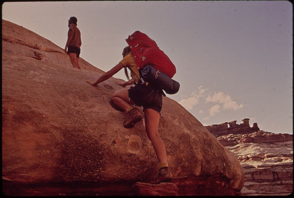 Backpacking in the Maze, a Wild and Rugged Region in the Heart of the Canyonlands, 05/1972. Original public domain image…