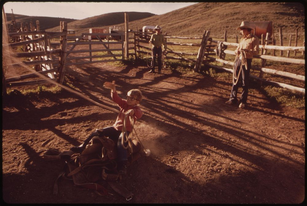 At the Oldlands' Summer Cow Camp, Fifteen Miles South of Their Piceance Creek Ranch. Hired Hand Jake Spends an Idle Moment…