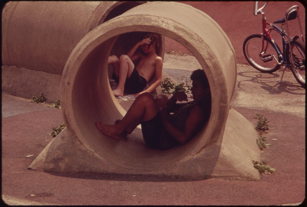 Public Playground on the Charles River, near Soldiers Field Road 06/1973. Photographer: Halberstadt, Ernst, 1910-1987.…