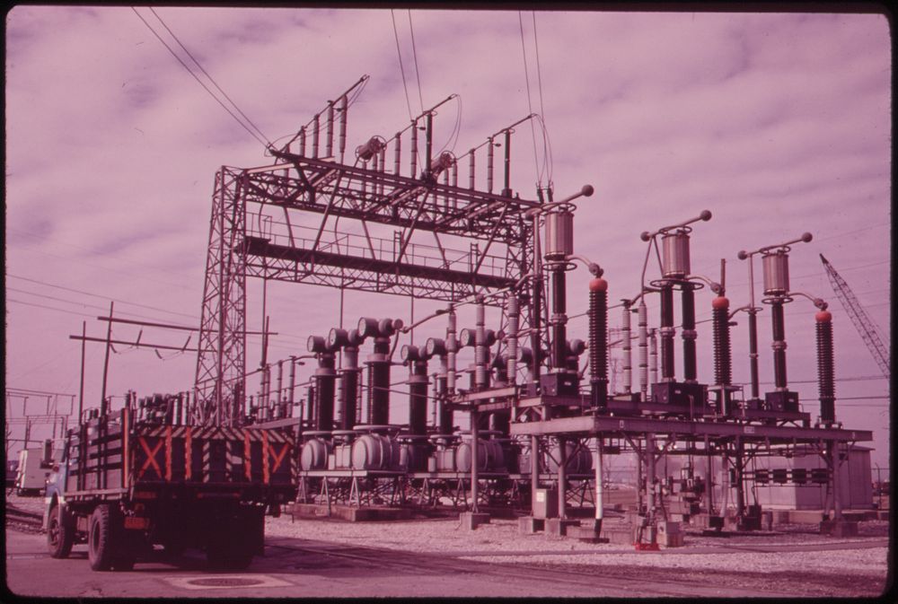 Electric Power Station, Built on Marshland on Staten Island 05/1973. Photographer: Tress, Arthur. Original public domain…