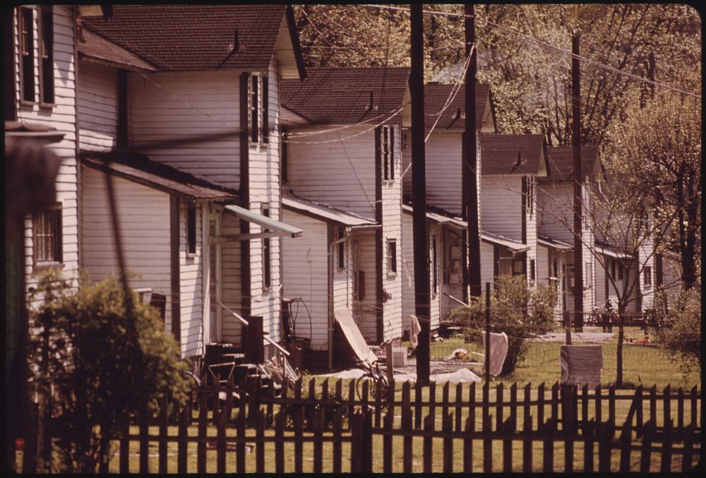 Rear View of Supervisors' Housing in Dehue, West Virginia, a Youngstown Steel Corporation Company Town near Logan. Original…