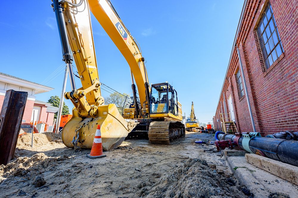 Town Creek Culvert project work at W 8th and Washington Streets. April 3, 2019. Original public domain image from Flickr