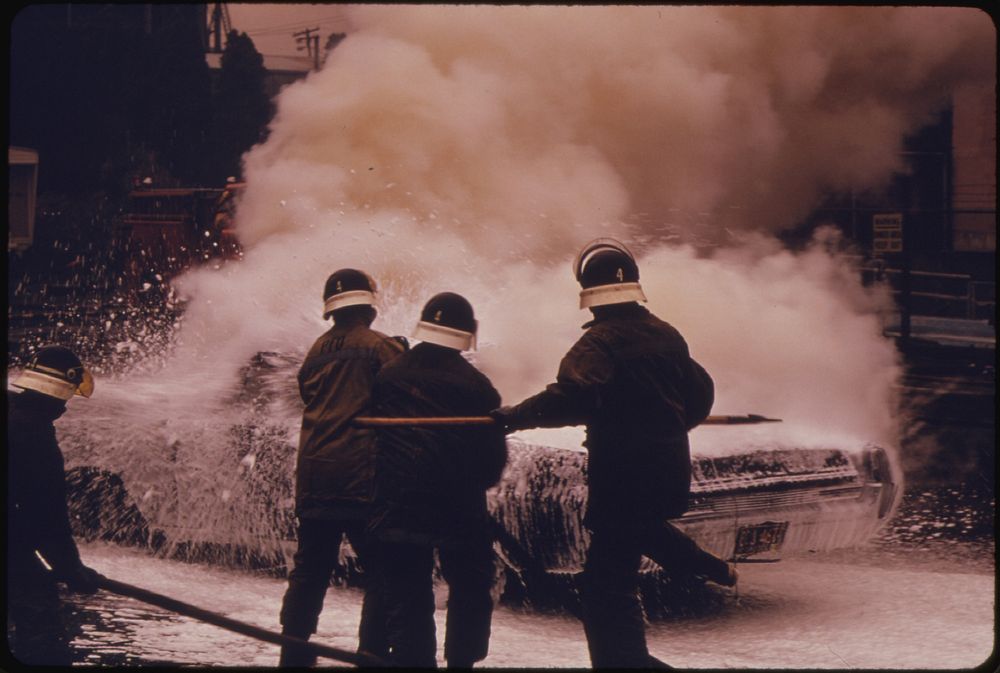 Actual Demonstration by the Fire Department Training Station Showing What Would Happen If a Rear End Accident If a Five…