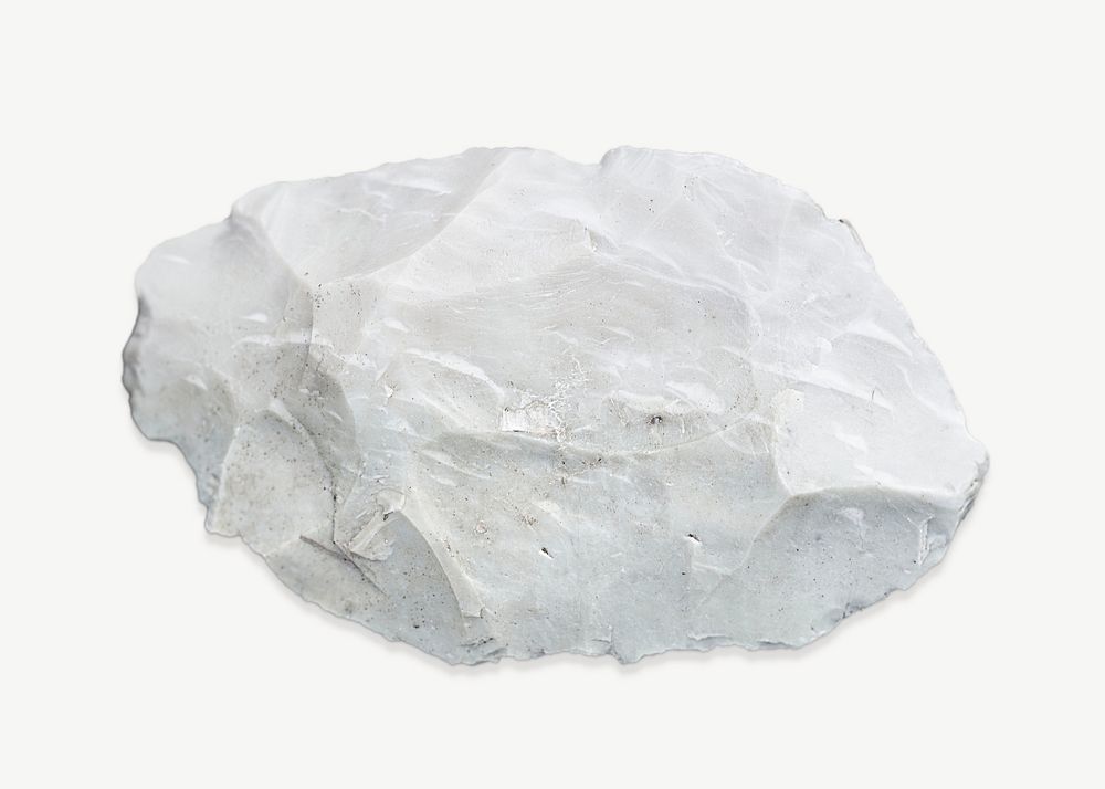 White lithic stone isolated psd 