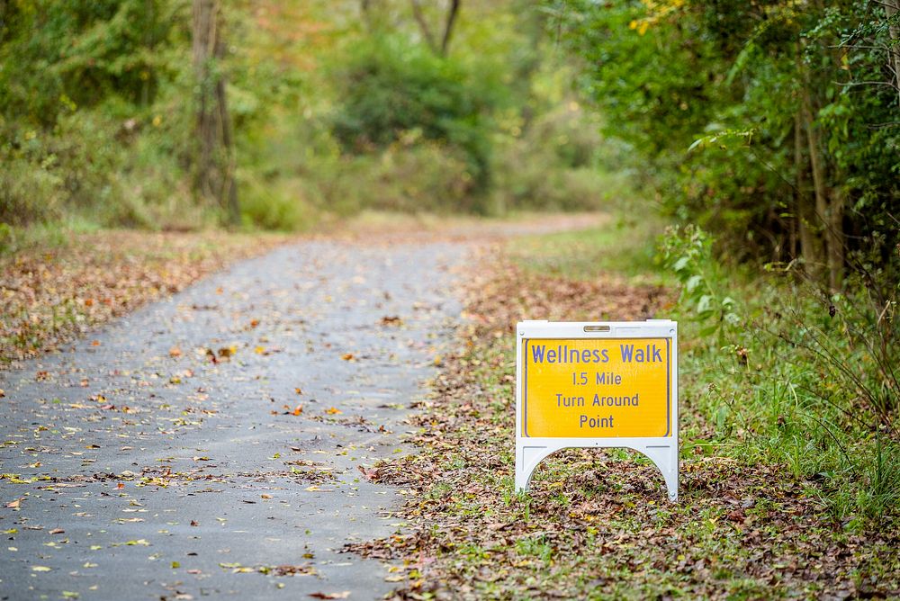 Fall wellness walk sign