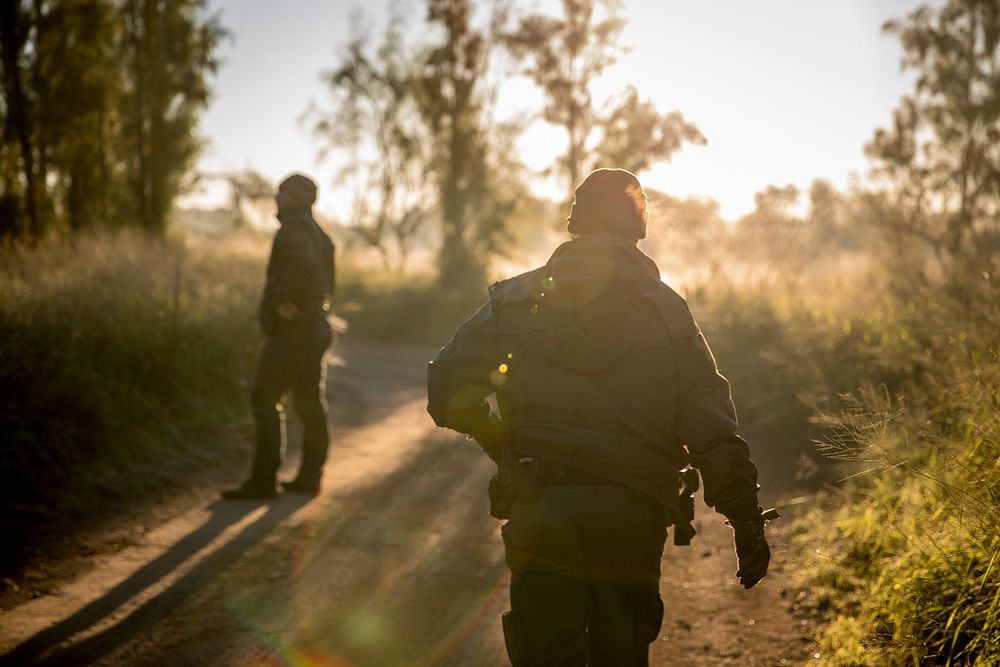 U.S. Border Patrol arrests aliens illegally entering the United States