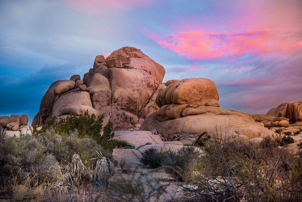 Boulders and sunrise