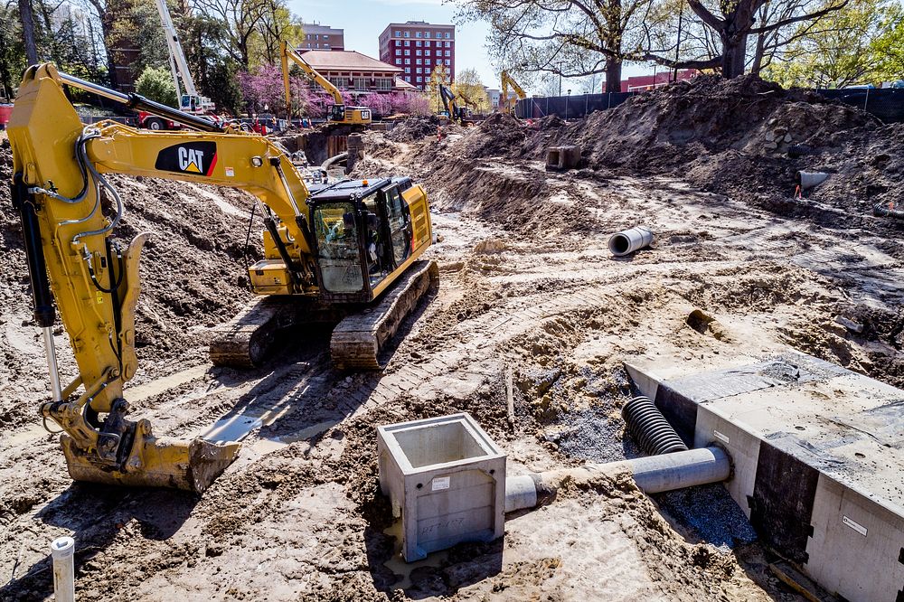 Town Creek Culvert project at E 5th Street and Reade Circle. April 3, 2019.