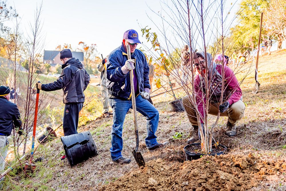 ECU Reforestation ProjectECU students, faculty, grounds services, and City of Greenville Public Works staff planted 100…