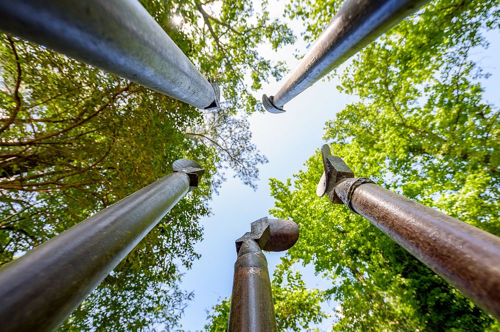 Abstract art on the South Tar River Greenway, USA