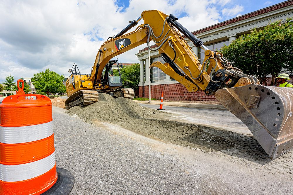 Town Creek Culvert construction site, July 23, 2019. Original public domain image from Flickr